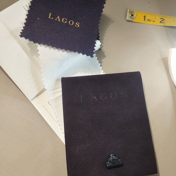 Lagos Jewelry Pouch Pocket Snap Closure Dust Bag Cloth Jewelry Trinket - Picture 6 of 6